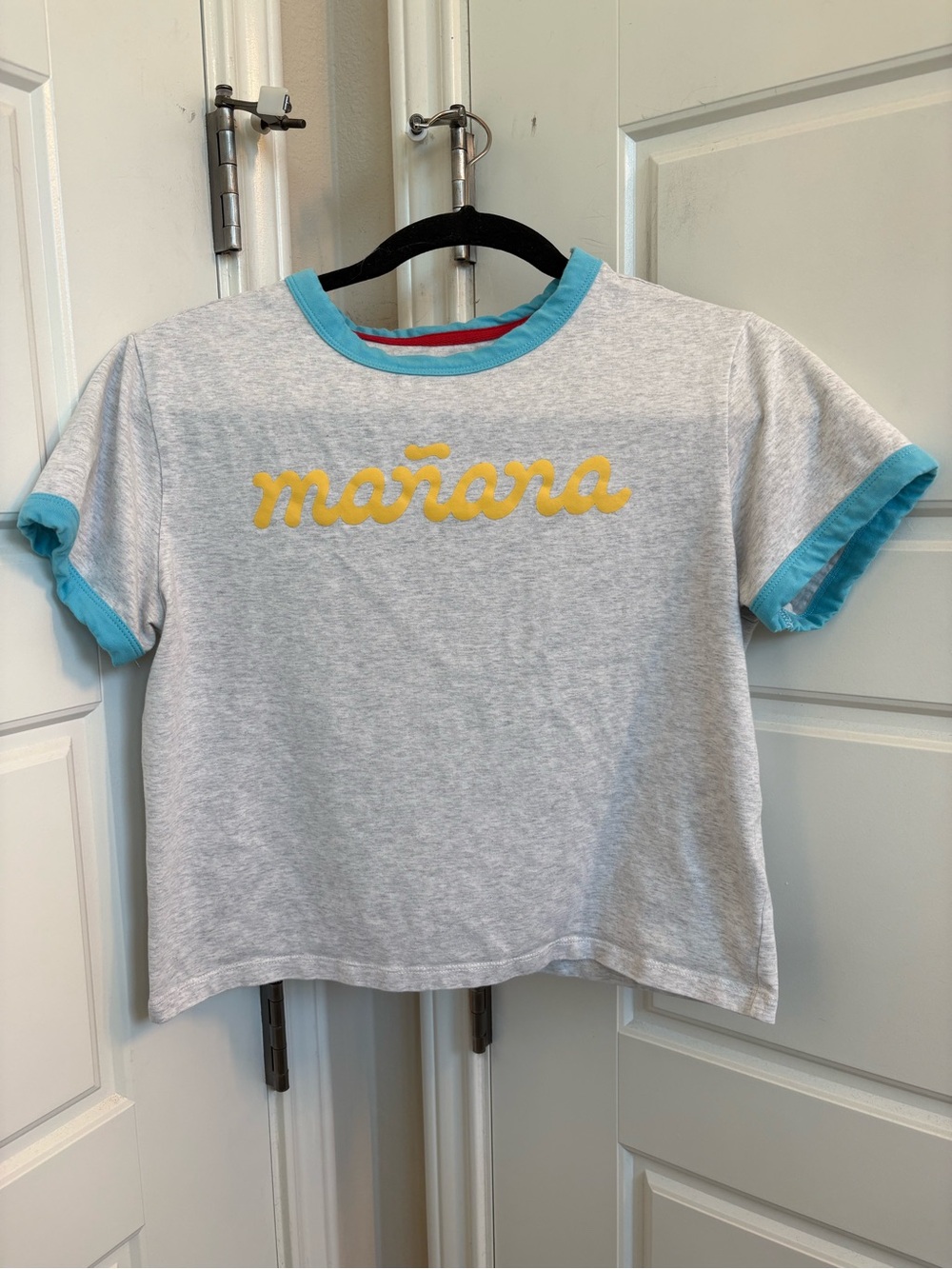 Mañana Cropped Ringer Tee Size Small - Picture 1 of 3